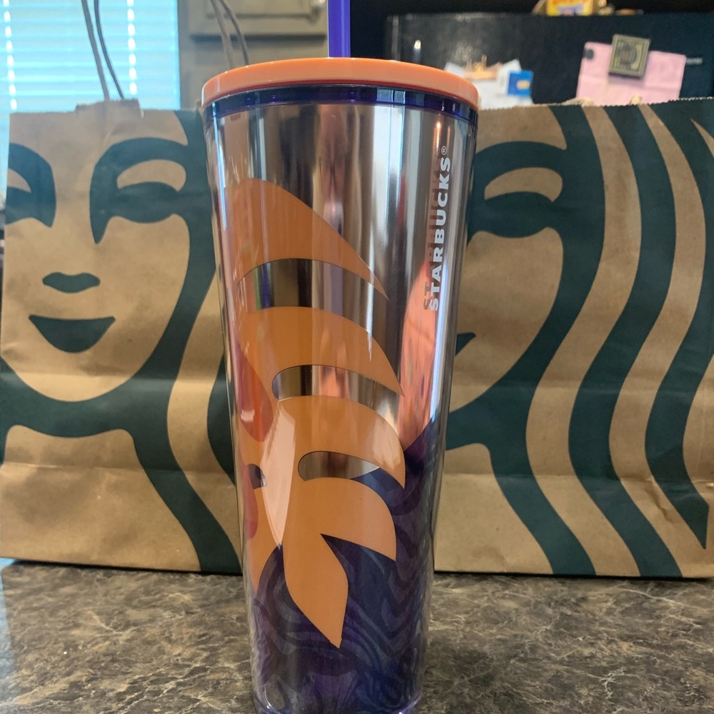 Starbucks rose gold palm leaf tumbler